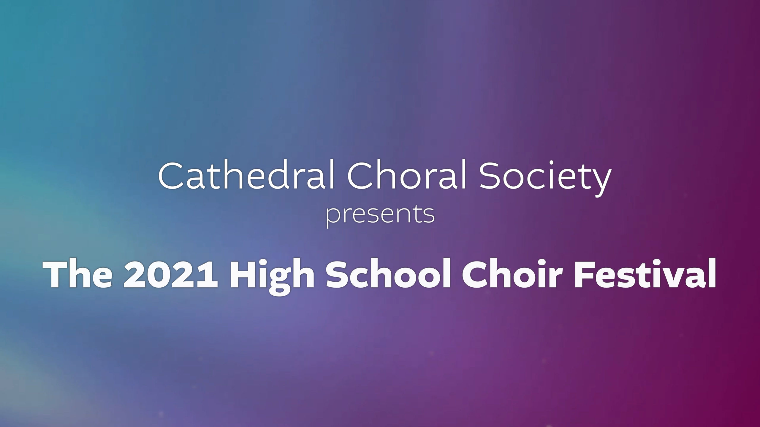 Virtual High School Choral Festival 2021