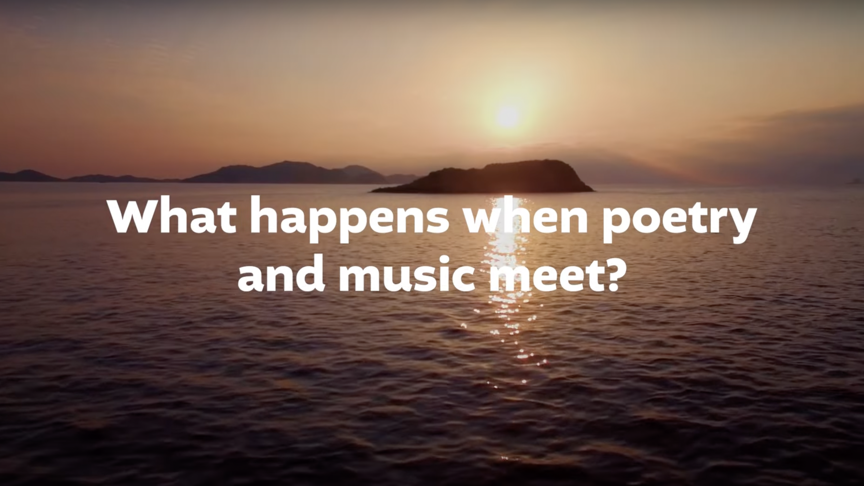 What happens when poetry and music meet?